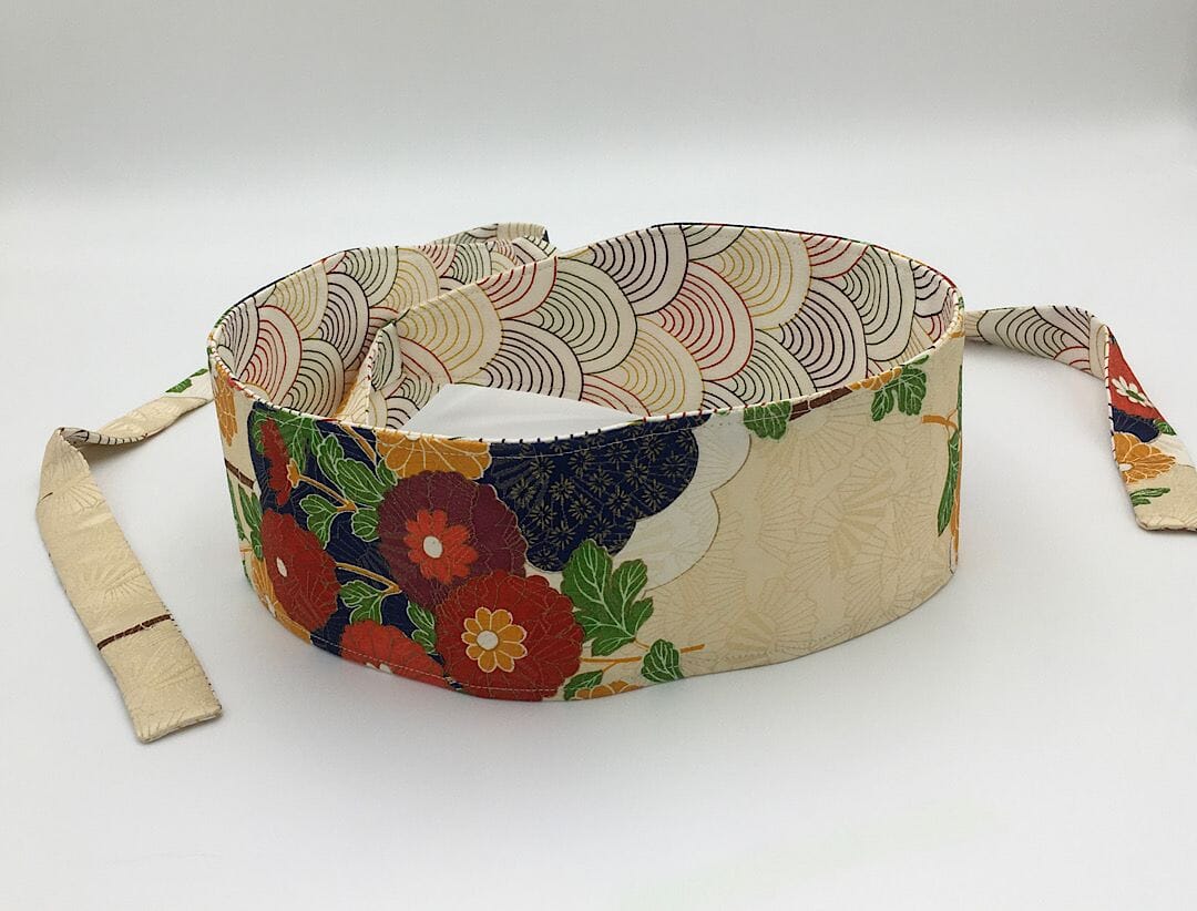 Reversible Wide Kimono Belt Seigaiha 5086 & 4466 Belt MONIKO STORE 