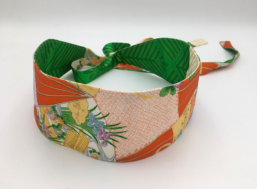 Reversible Wide Kimono Belt Ayame 5771 & 5422 Belt MONIKO STORE 