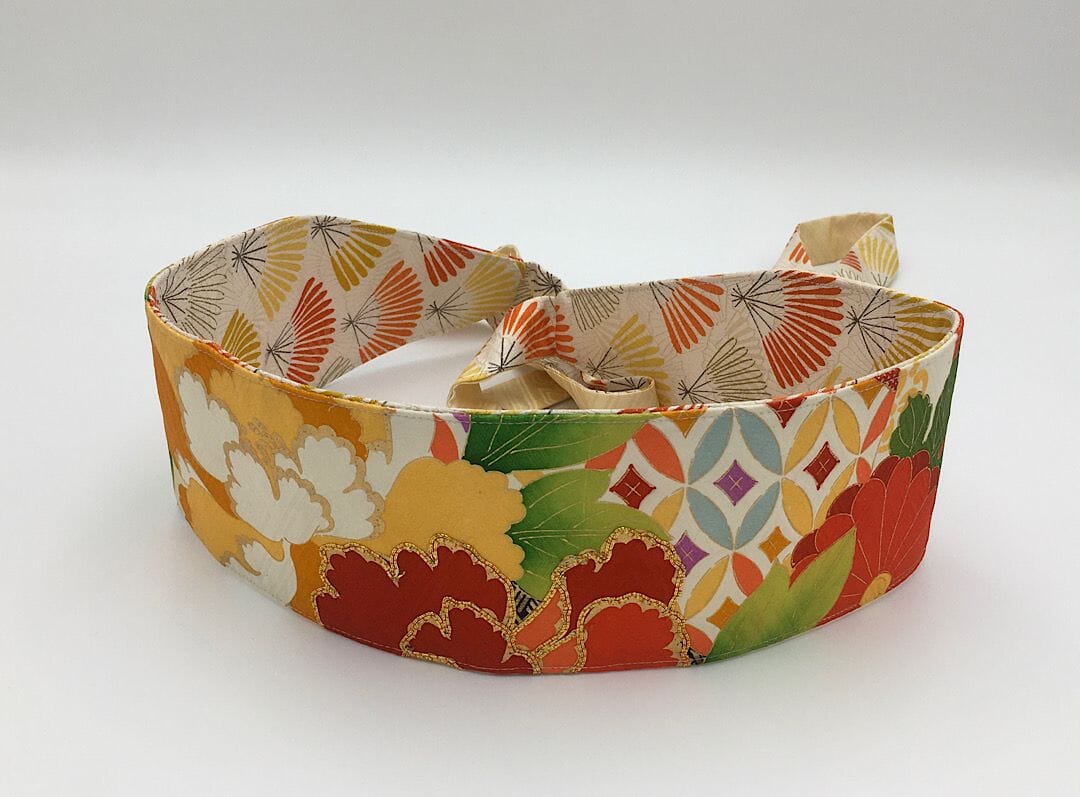 Reversible Wide Kimono Belt Botan 5397 & 5748 Belt MONIKO STORE 