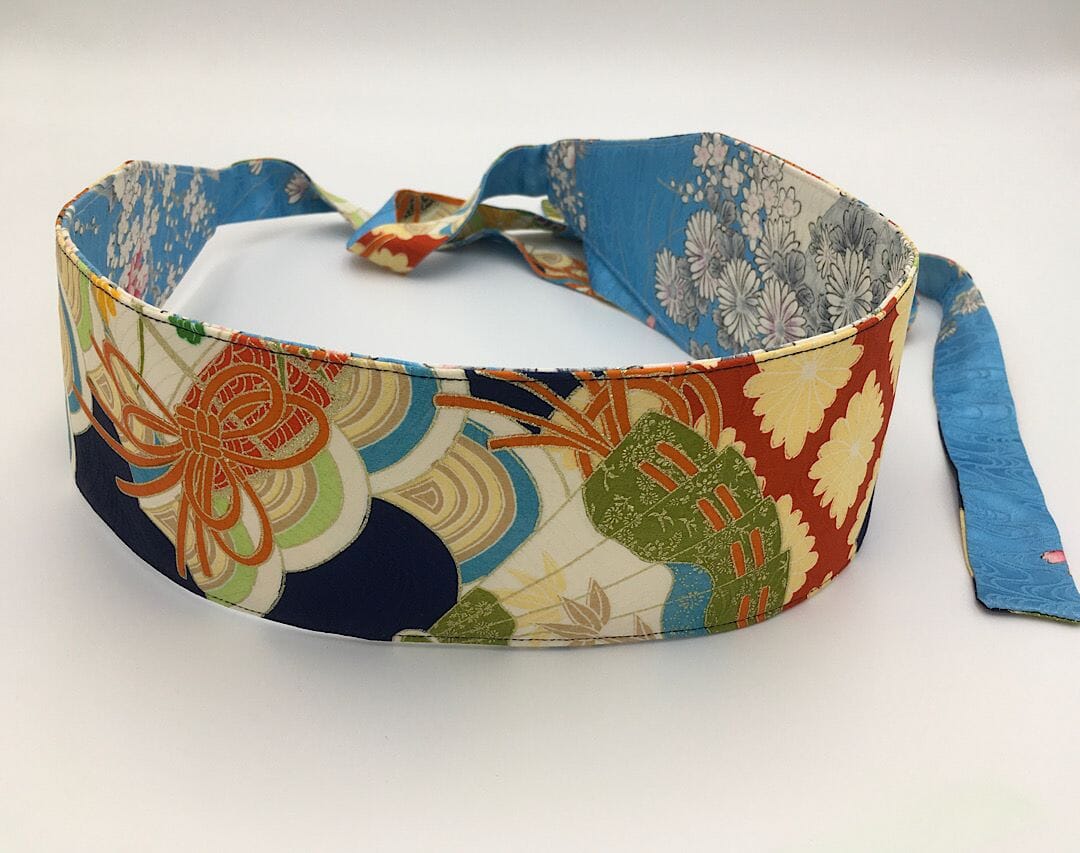 Reversible Wide Kimono Belt Kiku 5793 & 5566 Belt MONIKO STORE 